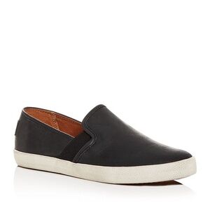 FRYE DYLAN LEATHER SLIP ON SNEAKERS